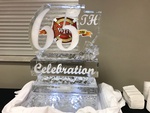 Birthday Celebration ICe Sculpture by Festive Ice Sculptures for a COVID 19 HouseParty