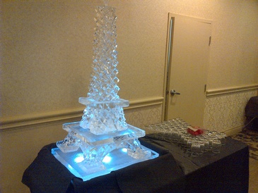 Eiffel Tower Ice Sculpture by Festive Ice Sculptures