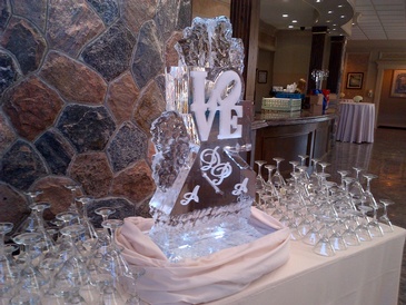Ice Table Centerpiece Sculpture by Festive Ice Sculptures 