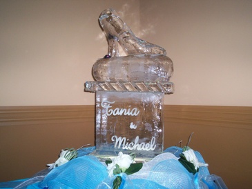 High Heel Shoe Ice Sculpture by  Festive Ice Sculptures 