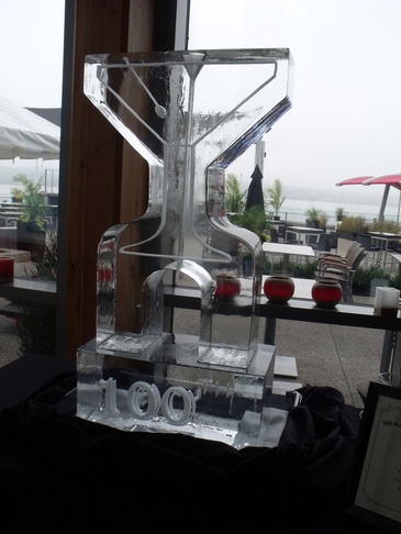 Ice Luge in Oakville by Festive Ice Sculptures