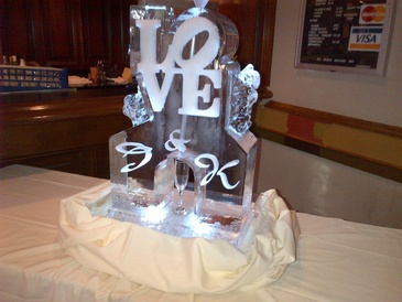 Wedding Ice Luge Hamilton by Festive Ice Sculptures 