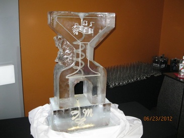 Ice Luge in Windsor Ontario by Festive Ice Sculptures