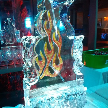 Corporate Ice Logo Sculpture Luge by Festive Ice Sculptures 