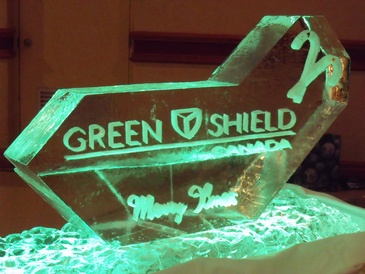 Corporate Ice Logos for Christmas Wishes by Festive Ice Sculptures