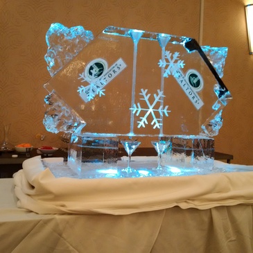 Corporate Ice Logo Luge by Festive Ice Sculptures