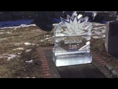 FestiveIce ice sculpture for Canada 150th By Rich The Ice Guy