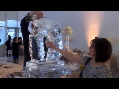  A beautiful martini ice luge for wedding and events