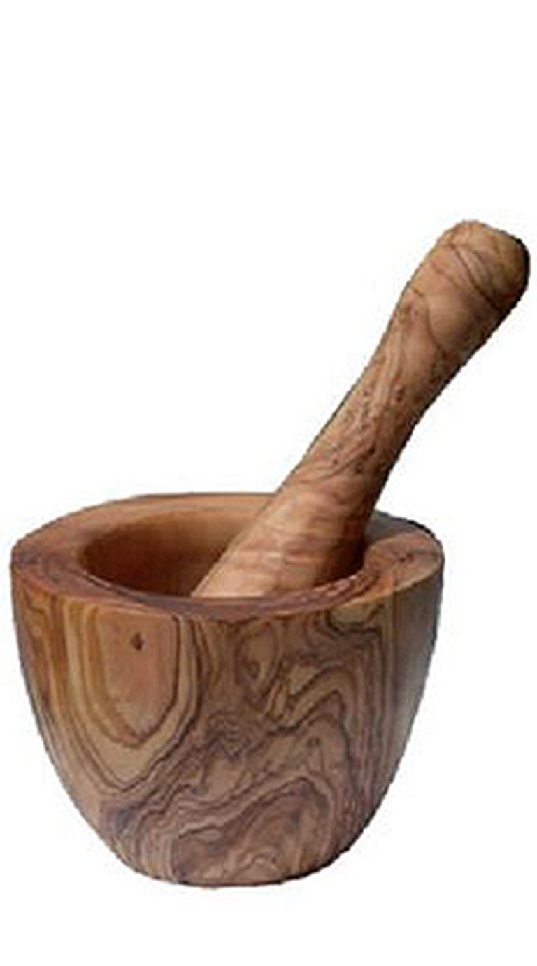 Olive Wood Mortar and Pestle - small