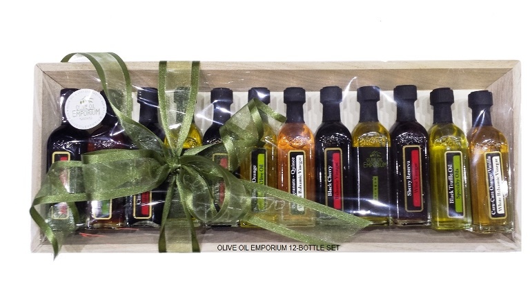 12 Bottle Sampler-Gourmet Olive Oil and Vinegar Gift Set