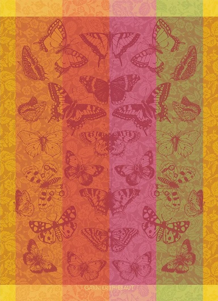 Beaux Papillons Flamboyant - French Tea Towel