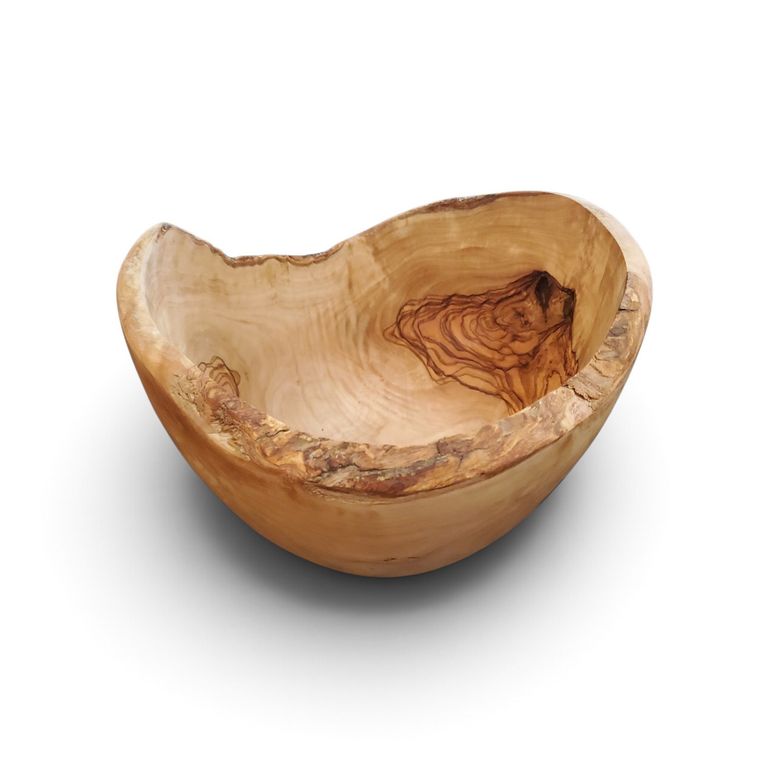 Salad Bowl 8 inch Rustic - Olive Wood