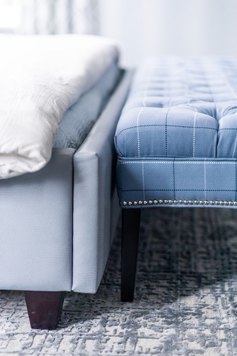 Upholstered Bed End Bench - Bedroom Renovations GTA by Royal Interior Design Ltd