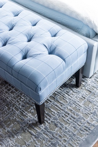 Upholstered Bed End Bench - Markham Bedroom Renovations by Royal Interior Design Ltd