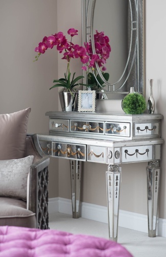Modern Silver Dressing Table - Bedroom Renovation Service Aurora by Royal Interior Design Ltd
