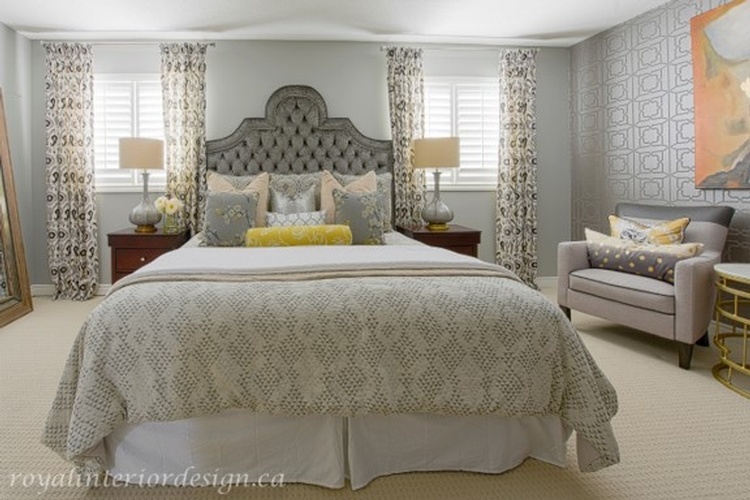 King Size Bed Pillow Arrangements - Bedroom Decor GTA by Royal Interior Design Inc