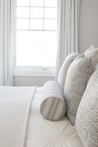 Pillow Arrangements on Bed - Bedroom Decor Aurora by Royal Interior Design Ltd