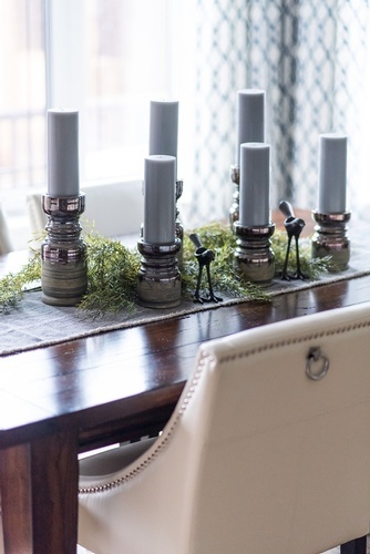 Decorative Candle Holders on Dining Table - Kitchen Decor Richmond Hill by Royal Interior Design Ltd