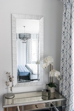 Silver Framed Dressing Table Mirror - Bedroom Decorating Service Stouffville by Royal Interior Design Ltd