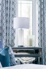 Table Lamp Shade besides Bed - Bedroom Renovation in Richmond Hill by Royal Interior Design Ltd
