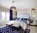 Navy Dream Bedroom Renovations by Interior Designer Whitby at Royal Interior Design Ltd