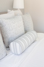 White and Grey Throw Pillows on Bed - Bedroom Renovations Vaughan by Royal Interior Design Ltd