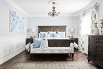 Crystal Chandelier over Bed - Bedroom Decorating Service Stouffville by Royal Interior Design Ltd