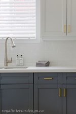 White and Grey Kitchen Cabinets - Kitchen Renovations Richmond Hill by Royal Interior Design Ltd