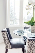 Modern Leather Dining Chairs - Kitchen Renovation Richmond Hill by Royal Interior Design Ltd