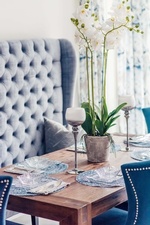 White Flower Vase on Dining Table - King City Kitchen Decoration Service by Royal Interior Design Ltd
