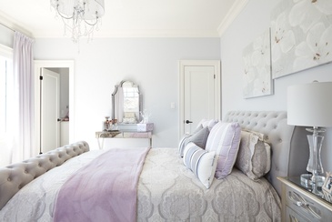Lilac and Mauve Shades - Bedroom Decorating Service Markham by Royal Interior Design Ltd.