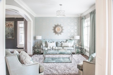 Soothing Elegant Shades of Pastel Green - Living Space Renovations Aurora by Royal Interior Design Ltd.