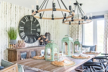 Cottage Dining Room Renovations King City by Royal Interior Design Ltd.