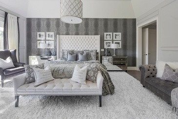 Elegant Taupe Neutrals - Bedroom Decorating Services Aurora by Royal Interior Design Ltd.