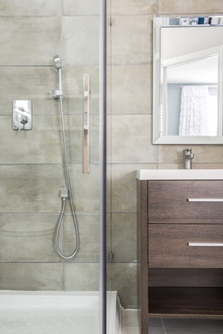 Hand Held Shower Head - Bathroom Renovations Stouffville by Royal Interior Design Ltd