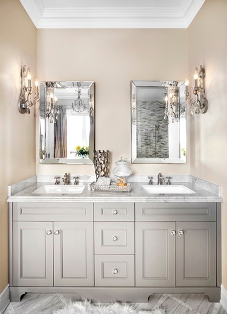 Elegant Bathroom Vanity - Newmarket Bathroom Renovation by Royal Interior Design Ltd