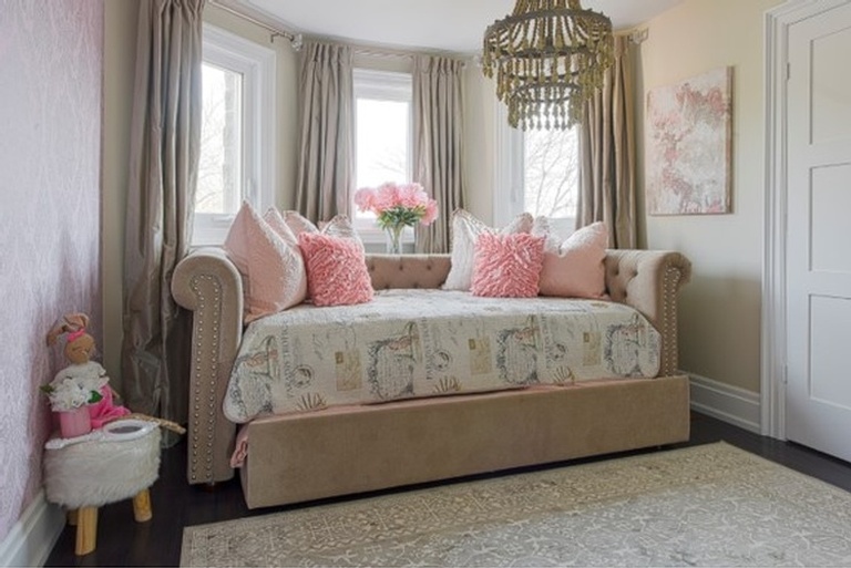 Couch near Bay Window - Bedroom Renovation Whitby by Royal Interior Design Ltd