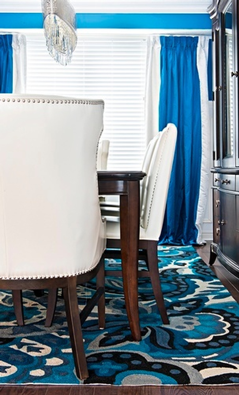 White Leather Dining Chairs - Dining Room Renovations Aurora by Royal Interior Design Ltd