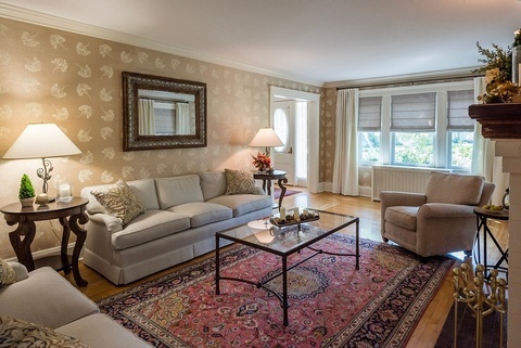 Needham, MA - Living Room After Decorating by Tout Le Monde Interiors