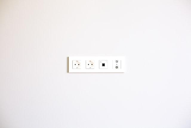 close-up of electrical outlets