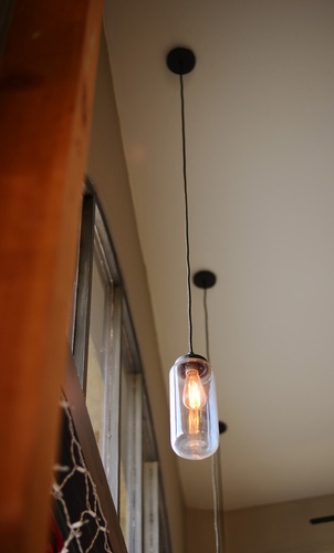 Hanging Ceiling Bulb - Interior Design Services by Citron Design Group - Long Beach Interior Designers