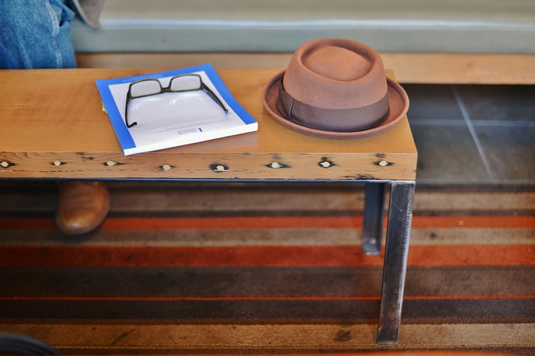 Hat on Coffee Table - Commercial Interior Design Long Beach CA by Citron Design Group