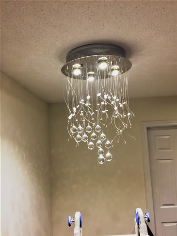 Chandelier Installation in Milton by H MAN ELECTRIC 