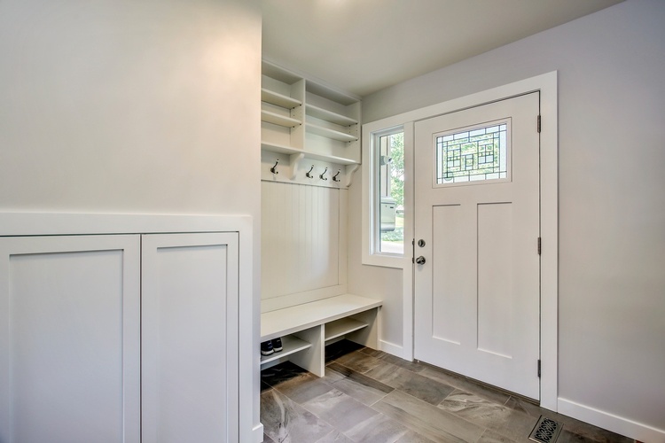 White Mudroom - Home Improvement Calgary by Method Residential Design
