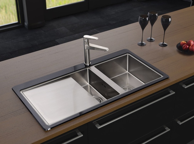 Dual Basin Kitchen Sink with Cover by Old Castle Home Design Center 