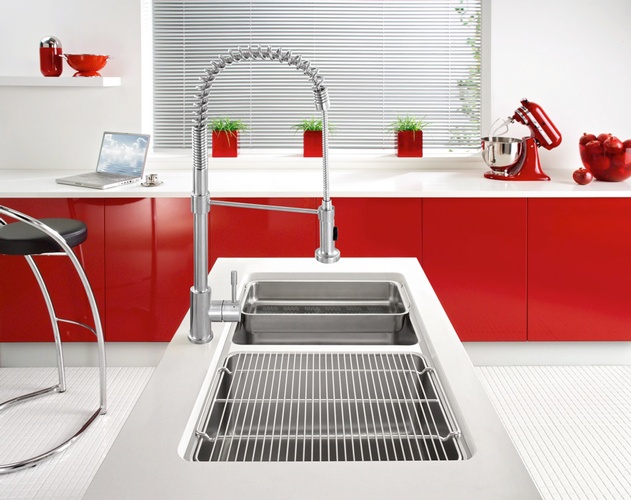 Kitchen Sink with Drainboard by Old Castle Home Design Center in Atlanta