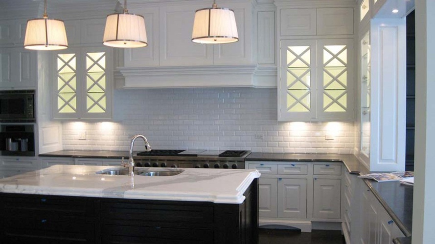 White Kitchen Backsplash Tiles by Old Castle Home Design Center