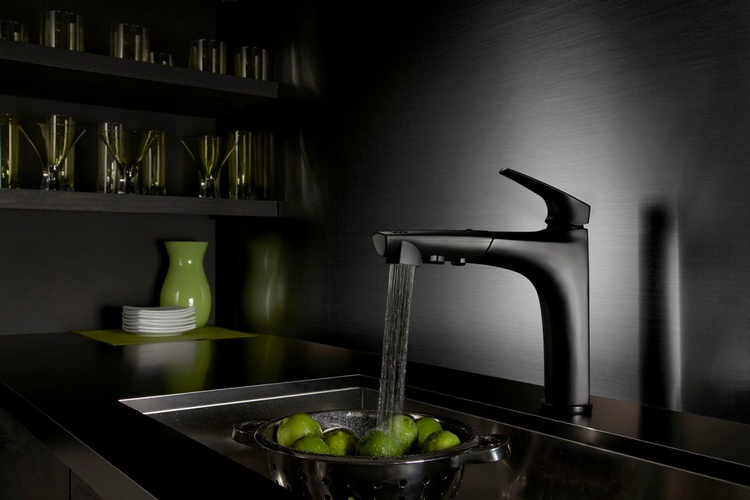 Black Kitchen Faucet Design by Old Castle Home Design Center 