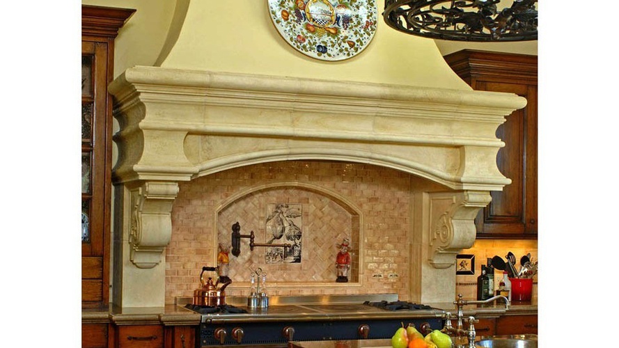 Stone Kitchen Hood by Old Castle Home Design Center