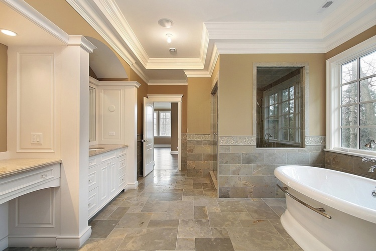 Natural Stone Tiles for Bathroom by Old Castle Home Design Center